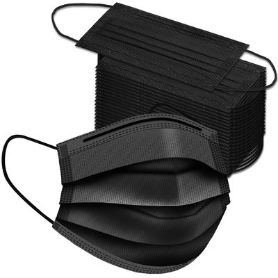 Medical Grade Black Earloop Hospital 3 Ply Surgical Mask Disposable Protective