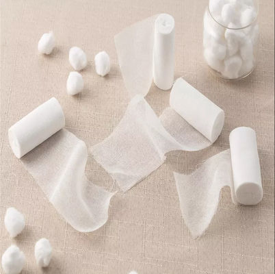 100% Organic Cotton Fabric Gauze Bandage Rolls For Health And Medical