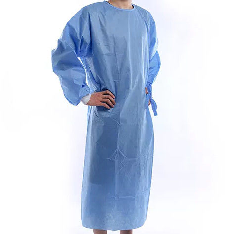 SMS SMMS Non Woven Fabric Visitor Lab Gown 45g